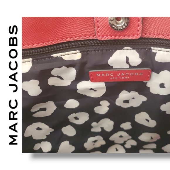 Marc Jacobs Sidekick Colorblock Tote Red White and Blue Handbag Silver & Red Tag - Picture 9 of 10